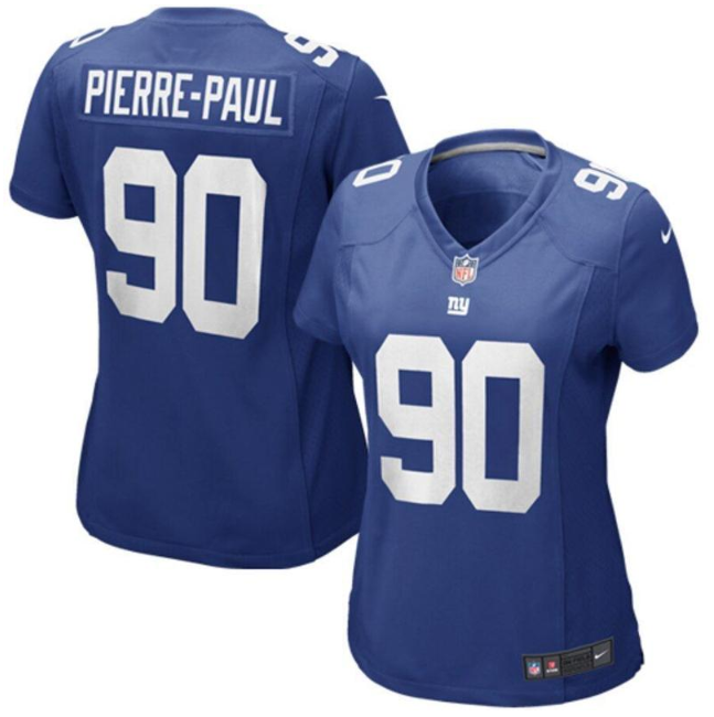 Women's New York Giants #90 Jason Pierre-Paul Royal Limited Stitched NFL Jersey(Run Small)